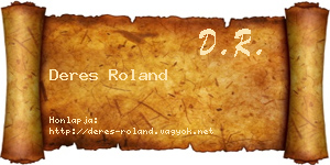Deres Roland névjegykártya